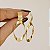Brinco pressão oval metal ouro semijoia 4593905 - Imagem 6