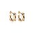 Brinco argolinha quadrada ouro semijoia 24k06012 - Imagem 1