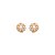 Brinco redondo zircônias ouro semijoia 24k06078 - Imagem 1