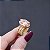 Anel ajustável Leticia Sarabia oval cristal light peach dourado 8078 - Imagem 4