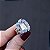 Anel ajustável Leticia Sarabia retangular cristal aquamarine 8079 - Imagem 3