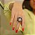 Anel ajustável Leticia Sarabia retangular cristal black diamond 8079 - Imagem 2
