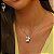 Colar Leticia Sarabia oval cristal prateado 9103 - Imagem 2