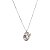 Colar Leticia Sarabia oval cristal prateado 9103 - Imagem 1