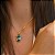 Colar Leticia Sarabia oval cristal verde emerald 9103 - Imagem 2