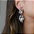 Brinco Leticia Sarabia oval cristal prateado 9101 - Imagem 2