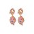 Brinco Leticia Sarabia oval cristal light peach 9101 - Imagem 1