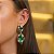 Brinco Leticia Sarabia oval cristal verde emerald 9101 - Imagem 2