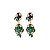 Brinco Leticia Sarabia oval cristal verde emerald 9101 - Imagem 1