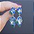 Brinco Leticia Sarabia oval cristal azul 9101 - Imagem 4