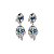 Brinco Leticia Sarabia oval cristal azul aquamarine 9101 - Imagem 1