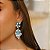 Brinco Leticia Sarabia oval cristal azul aquamarine 9101 - Imagem 2