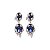 Brinco Leticia Sarabia oval cristal azul montana 9101 - Imagem 1