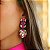 Brinco Leticia Sarabia cristal fuschia 9104 - Imagem 2