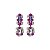 Brinco Leticia Sarabia cristal fuschia 9104 - Imagem 1