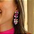 Brinco Leticia Sarabia cristal fuschia 9104 - Imagem 4