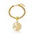 Pulseira oração Pai Nosso ouro semijoia P125P - Imagem 1