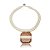Colar Design Natural algodão off white madeira - Imagem 1