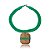 Colar Design Natural algodão verde madeira - Imagem 1