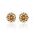 Brinco Claudia Arbex flor ouro vintage - Imagem 1