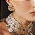 Brinco Claudia Arbex flor ouro vintage - Imagem 2