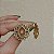 Brinco Claudia Arbex flor ouro vintage - Imagem 4