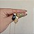 Colar Ayla pedra natural obsidiana negra ouro semijoia - Imagem 4