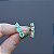Brinco ear cuff cristais fusion turmalina ouro semijoia - Imagem 4