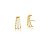 Brinco ear hook zircônia ouro semijoia - Imagem 1