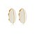Brinco pressão oval esmaltado ouro semijoia - Imagem 1