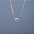 Colar choker cristal rosa ouro semijoia - Imagem 5