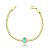 Pulseira oval cristal fusion turmalina ouro semijoia - Imagem 1