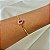 Pulseira gota cristal fusion rosa ouro semijoia - Imagem 2