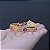 Pulseira gotas cristais fusion rosa ouro semijoia - Imagem 4