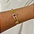 Pulseira gotas cristais fusion rosa ouro semijoia - Imagem 2