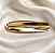 Presilha de Cabelo Retangular em Metal Dourado Polido com Friso – 8,4 cm - Imagem 1