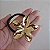 Rabicó flor metal dourado 36186 - Imagem 2
