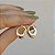 Brinco curvado ouro fosco semijoia 24a03015 - Imagem 3