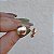 Brinco botão ouro fosco semijoia 24a03013 - Imagem 4