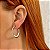 Brinco argola pérolas com zircônias ródio semijoia 19K11048 - Imagem 2