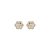 Brinco flor zircônia ouro semijoia 24k05023 - Imagem 1