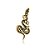 Broche serpente cristais ouro semijoia - Imagem 4