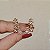 Brinco ear cuff flores zircônia ouro semijoia E240545 - Imagem 4