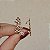 Brinco ear cuff flores zircônia ouro semijoia E240545 - Imagem 5