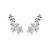 Brinco ear cuff flores zircônia ródio semijoia E240545 - Imagem 1
