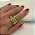Anel ajustável Claudia Arbex cristais ouro vintage - Imagem 2