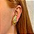 Brinco ear hook Claudia Arbex cristais ouro vintage - Imagem 2