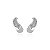 Brinco ear hook Claudia Arbex cristais prata vintage - Imagem 1