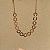 Colar choker elos redondos ouro semijoia - Imagem 4