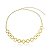 Colar choker elos redondos ouro semijoia - Imagem 3